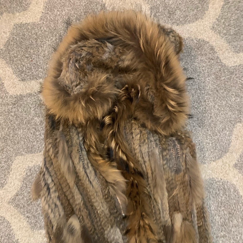 Real rabbit fur vest